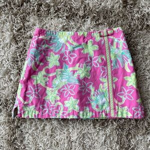 Lilly Pulitzer girls rock a hula skort vintage Hawaiian monkey bongo 7 HTF
